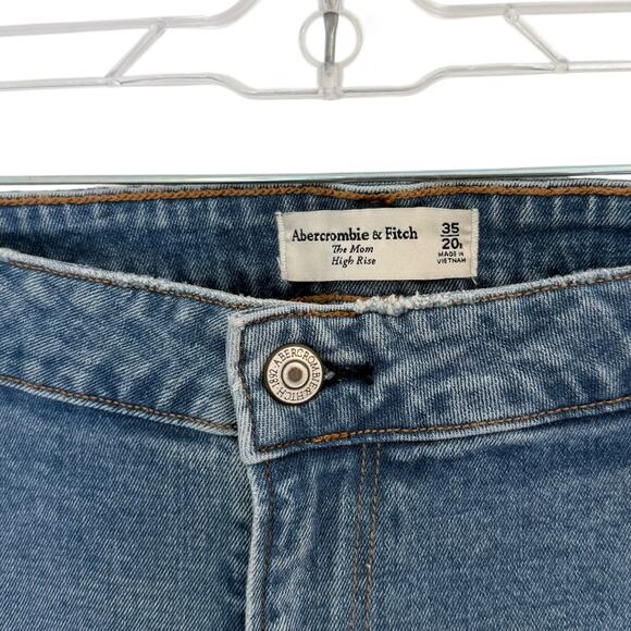NWT Abercrombie & Fitch The Mom High Rise Curve Love Jeans Size 35 / 20R - Picture 7 of 12